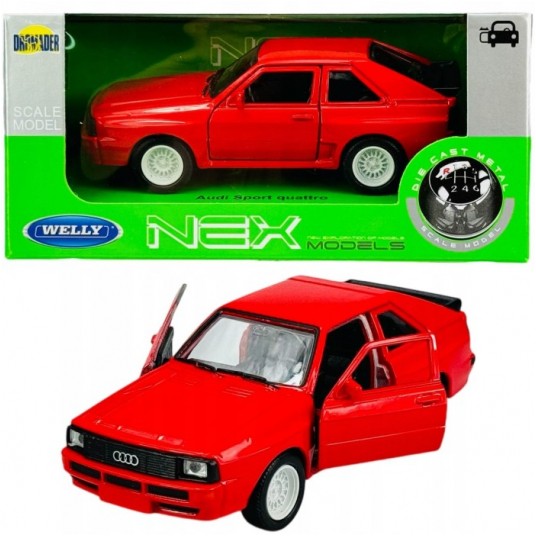 WELLY NEX 1:34-39 AUDI SPORT QUATTRO CZERWONE -zdjęcie numer 1