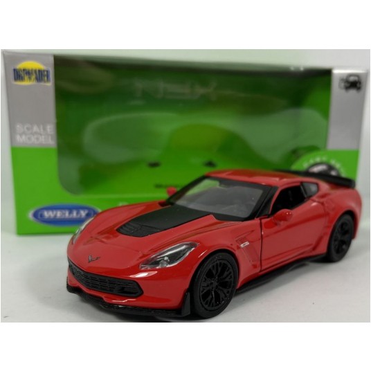 WELLY NEX 1:34-39 CHEVROLET CORVETTE 17 CZERWONY -zdjęcie numer 1