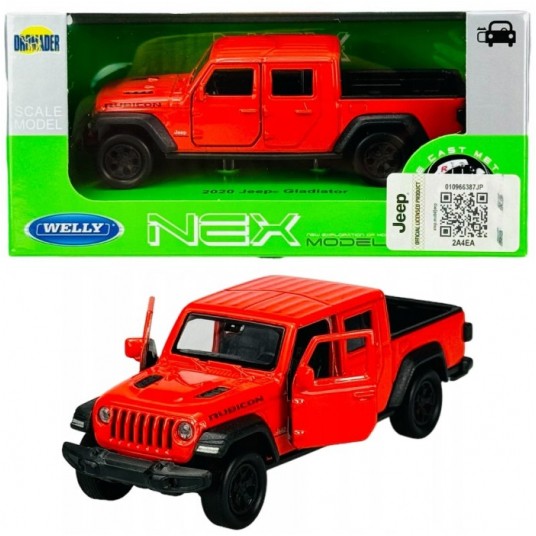 WELLY NEX 1:34-39 JEEP GLADIATOR POMARAŃCZOWY -zdjęcie numer 1
