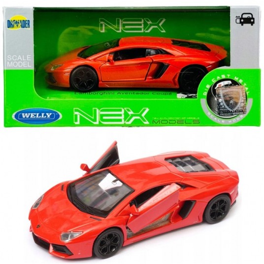 WELLY NEX 1:34-39 LAMBORGHINI AVENTADOR POMARAŃC -zdjęcie numer 1