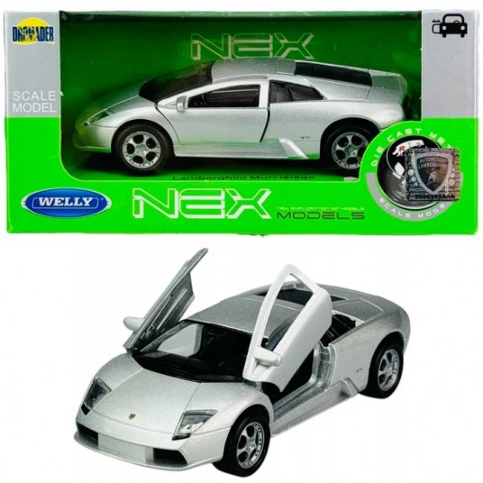WELLY NEX 1:34-39 LAMBORGHINI MURCIELAGO SREBRNY -zdjęcie numer 1
