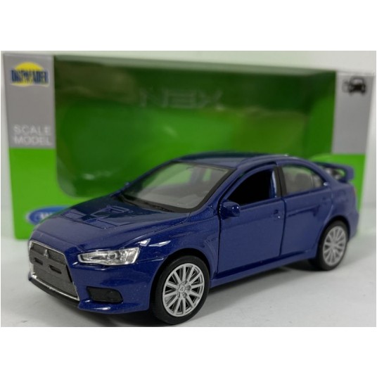 WELLY NEX 1:34-39 MITSUBISHI LANCER X NIEBIESKI -zdjęcie numer 1
