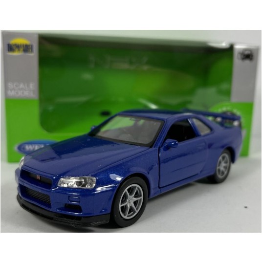 WELLY NEX 1:34-39 NISSAN SKYLINE GT-R NIEBIESKI -zdjęcie numer 1