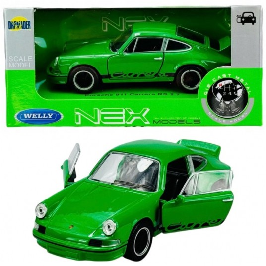WELLY NEX 1:34-39 PORSCHE 911 RS 2.7 ZIELONY -zdjęcie numer 1