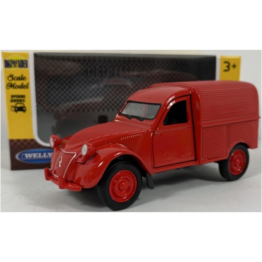 WELLY OLD 1:34-39 CITROEN 2CV FOURGON CZERWONY -zdjęcie numer 1