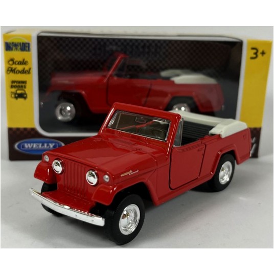 WELLY OLD 1:34-39 JEEP COMMANDO ROADSTER CZERWONY -zdjęcie numer 1