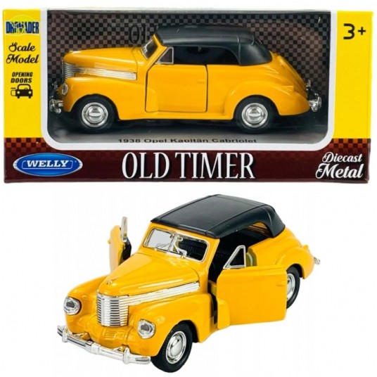 WELLY OLD 1:34-39 OPEL KAPITAN 1938 ŻÓŁTY -zdjęcie numer 1