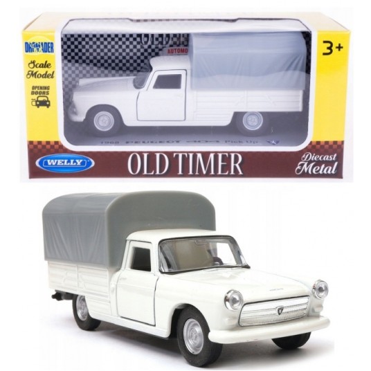 WELLY OLD 1:34-39 PEUGEOT 404 PICK UP BIAŁY -zdjęcie numer 1