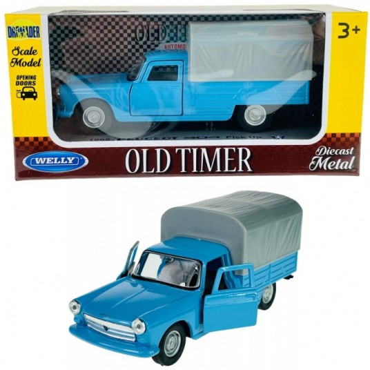 WELLY OLD 1:34-39 PEUGEOT 404 PICK UP NIEBIESKI -zdjęcie numer 1