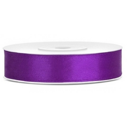 WSTĄŻKA SATYNOWA 12MM 25M PURPUROWA -zdjęcie numer 1