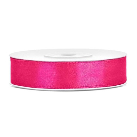 WSTĄŻKA SATYNOWA 12MM 25M RÓŻOWY CIEMNY -zdjęcie numer 1