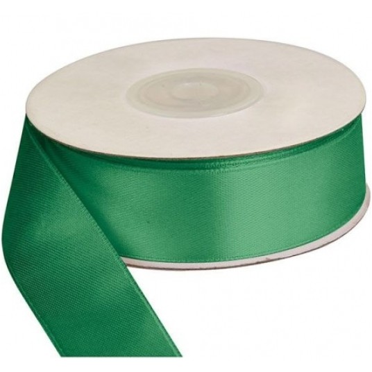 WSTĄŻKA SATYNOWA 25MM 25M ZIELONA -zdjęcie numer 1