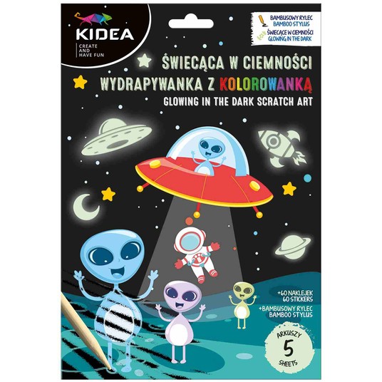 WYDRAPYWANKA ŚWIECĄCA W CIEMNOŚCI KOSMOS KIDEA -zdjęcie numer 1