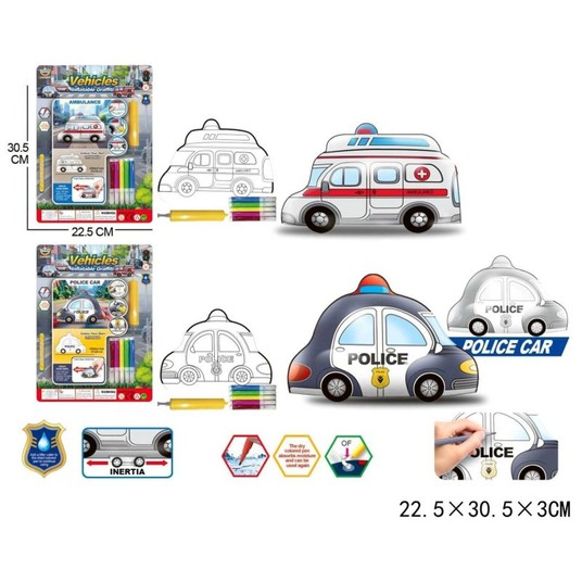 ZESTAW DO MALOWANIA POLICJA/POGOTOWIE -zdjęcie numer 1