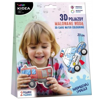 3D POJAZDY DO NADMUCHANIA MALOWANE WODĄ KIDEA