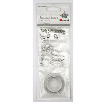 AKCESORIA DO BIŻUTERII SREBRNE MIX