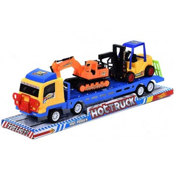 AUTO LAWETA Z AUTAMI BUDOWLANYMI Z NAPĘDEM