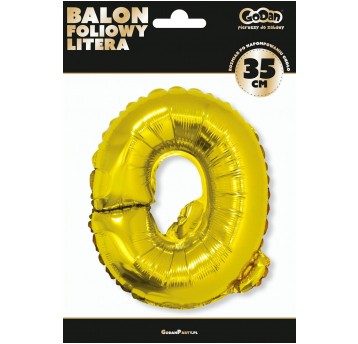 BALON FOLIOWY LITERA Q ZŁOTA 35 CM