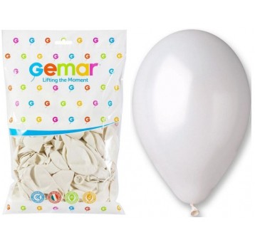 BALON GEMAR METALIK 10" GM90/29 BIAŁY PERŁOWY