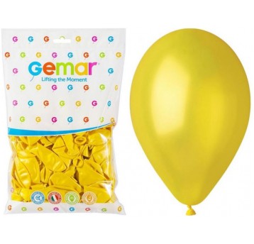 BALON GEMAR METALIK 10" GM90/30 ŻÓŁTY