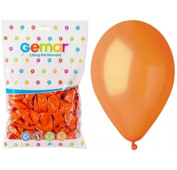 BALON GEMAR METALIK 10" GM90/31 POMARAŃCZOWY