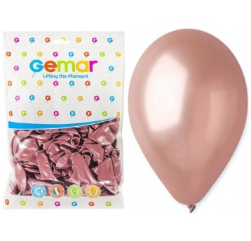BALON GEMAR METALIK 10" GM90/71 RÓŻOWO-ZŁOTY