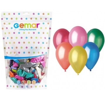 BALON GEMAR METALIK 10" GM90/82/50 RÓŻNOKOLOROWY