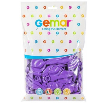 BALON GEMAR PASTEL 10" G90/49 LAWENDOWY