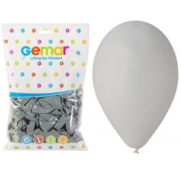 BALON GEMAR PASTEL 10" G90/70 SZARY