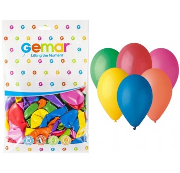 BALON GEMAR PASTEL 10" G90/80/100 RÓŻNOKOLOROWY