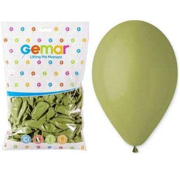 BALON GEMAR PASTEL 10" G90/98 ZIELONE OLIWKOWE