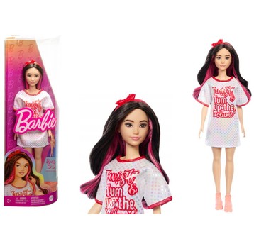 BARBIE LALKA FASHIONISTAS SUKIENKA W KROPKI HRH12