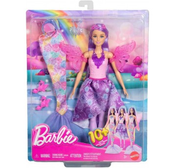 BARBIE LALKA MAGICZNA WRÓŻKA Z UBRANKIEM SYRENKI