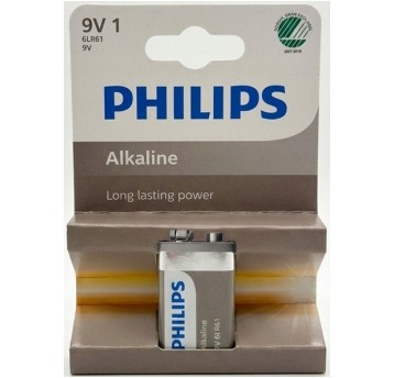 BATERIA 9V 6LR61 ALKALINE PHILIPS