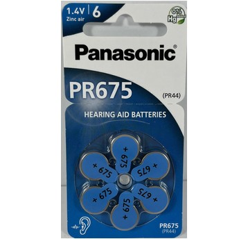 BATERIA PR675H / 6 SZT DO APARATÓW SŁUCHOWYCH