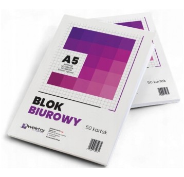 BLOK BIUROWY A5 50K KRATA WEKTOR