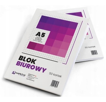 BLOK BIUROWY A5 50K KRATA WEKTOR