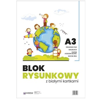 BLOK RYSUNKOWY A3 BIAŁY WEKTOR