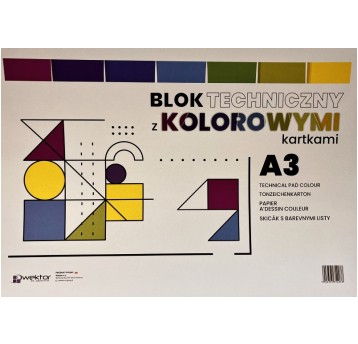 BLOK TECHNICZNY A3 KOLOR WEKTOR
