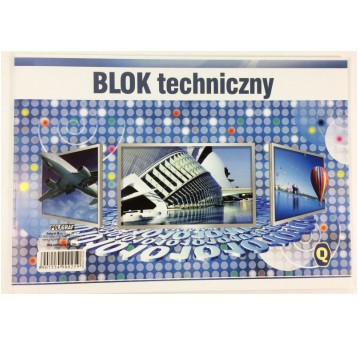 BLOK TECHNICZNY A4 BIAŁY Q