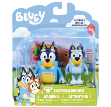 BLUEY FIGURKI 2PAK JAZDA NA DESKOROLCE