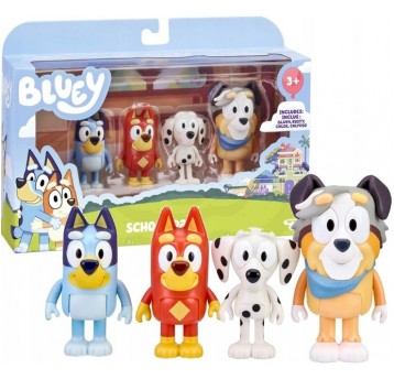 BLUEY FIGURKI 4PAK SZKOLNA PACZKA