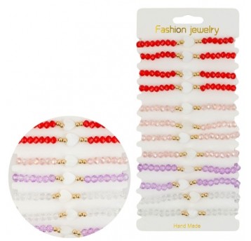 BRANSOLETKA CYRKONIE SERCA B-2614