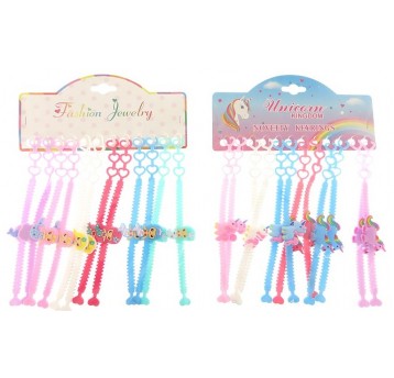 BRANSOLETKA GUMOWA LAMA/ JEDNOROŻEC/ SYRENKA