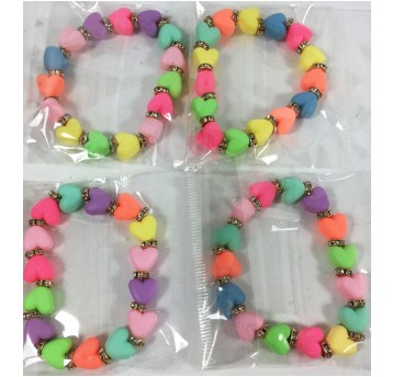 BRANSOLETKA PASTELOWA SERCA B-1155 MAT