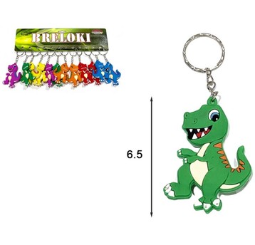 BRELOK DINOZAUR GUMOWY