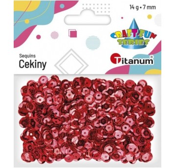 CEKINY 14G 7MM CZERWONE