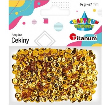 CEKINY 14G 7MM ZŁOTE