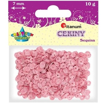 CEKINY CZERWONE W PASKI 7MM 10G
