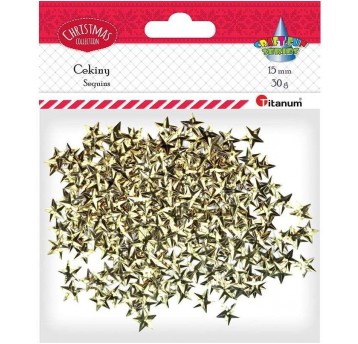 CEKINY GWIAZDKI ZŁOTE 30G